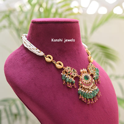 Jadau nakashi necklace