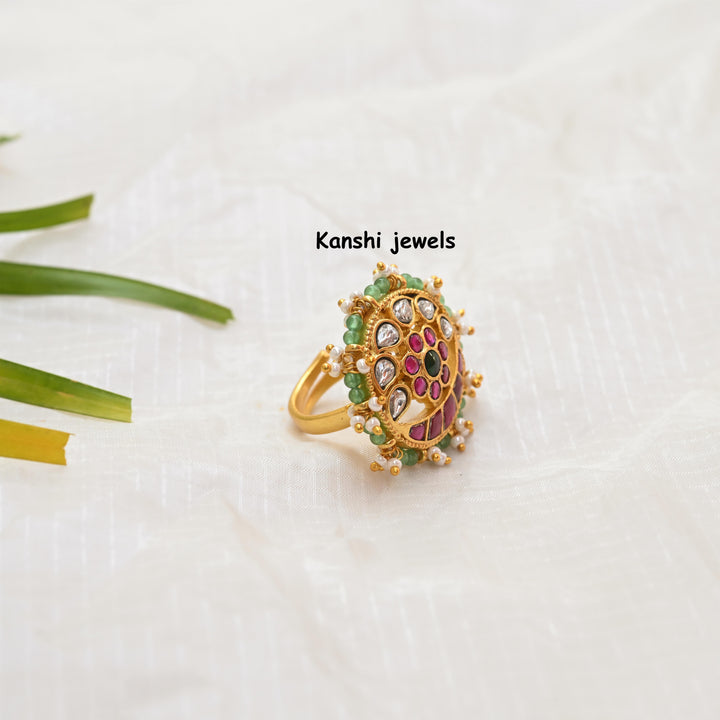 Jadau Kundan Ring by Kanshi Jewels,
Dulan Jadau  ring