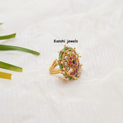 Jadau kundan ring