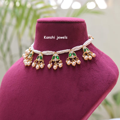 Jadau pearl choker