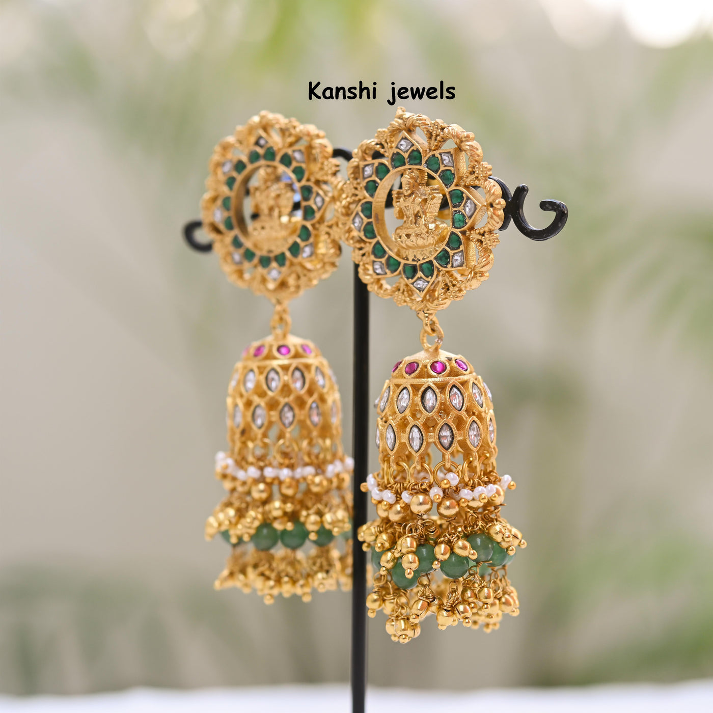 Jadau Kundan Jhumkas