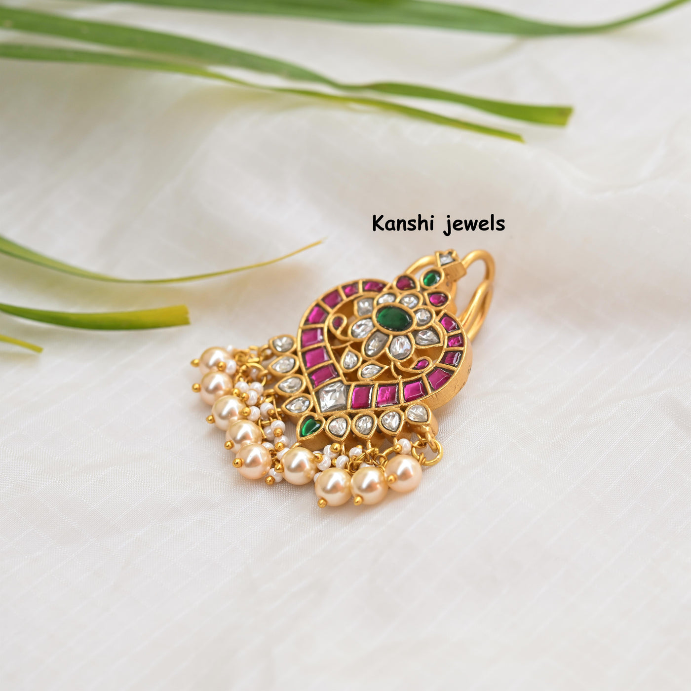 Jadau kundan hair pin