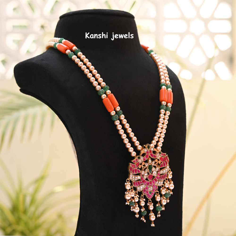 Pearl necklace , Kanshijewels , dulhan necklace , chokar necklace, kundan necklace, jadau necklace,  kanshi jewellery