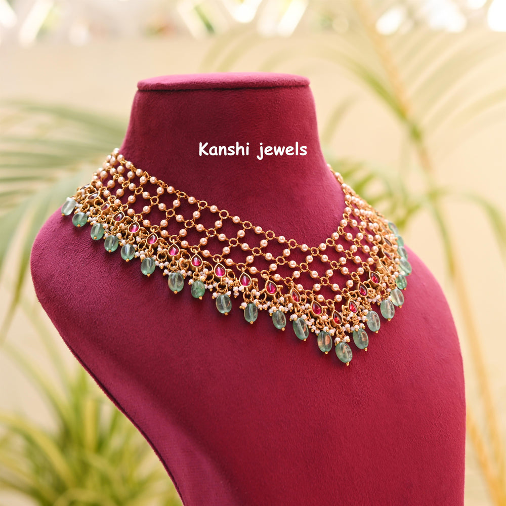 Kanshijewels , dulhan necklace , chokar necklace, kundan necklace, jadau necklace,  kanshi jewellery
