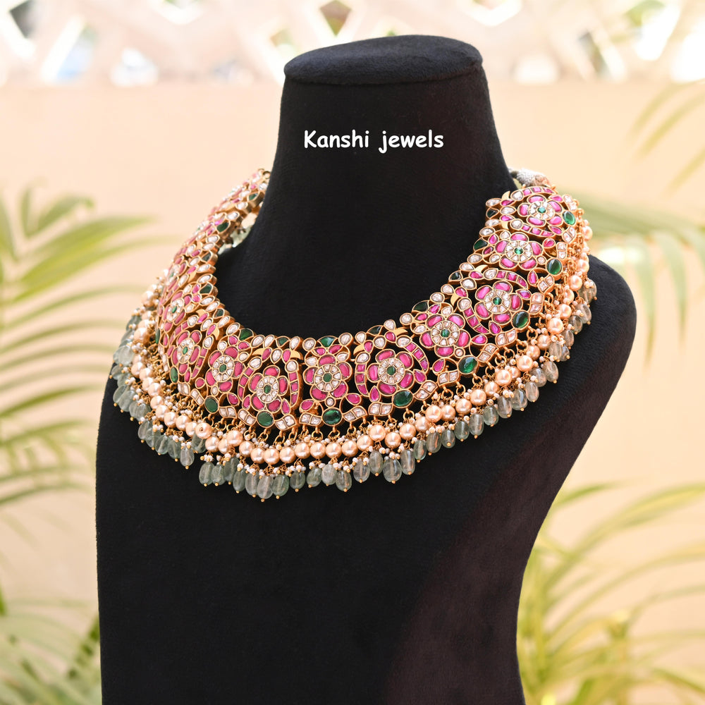 Kundan heavy necklace , Kanshijewels , dulhan necklace , chokar necklace, kundan necklace, jadau necklace,  kanshi jewellery
