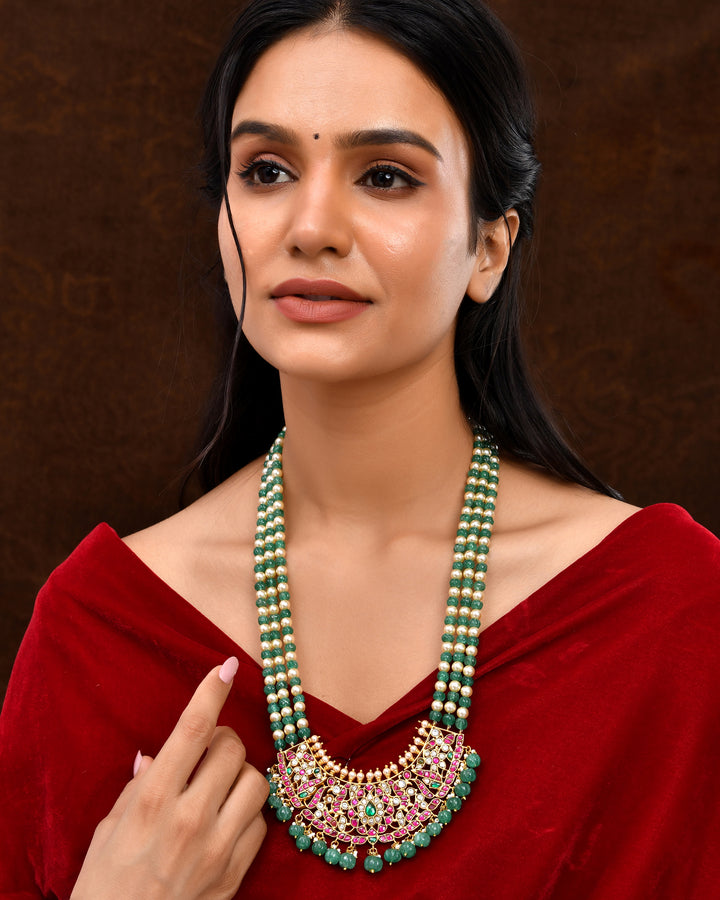 જડાવ કુંદન લાંબો હાર