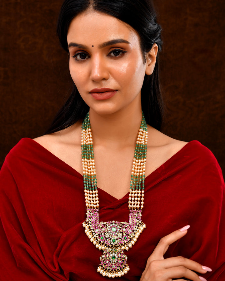 જડતર કુંદન લાંબો હાર