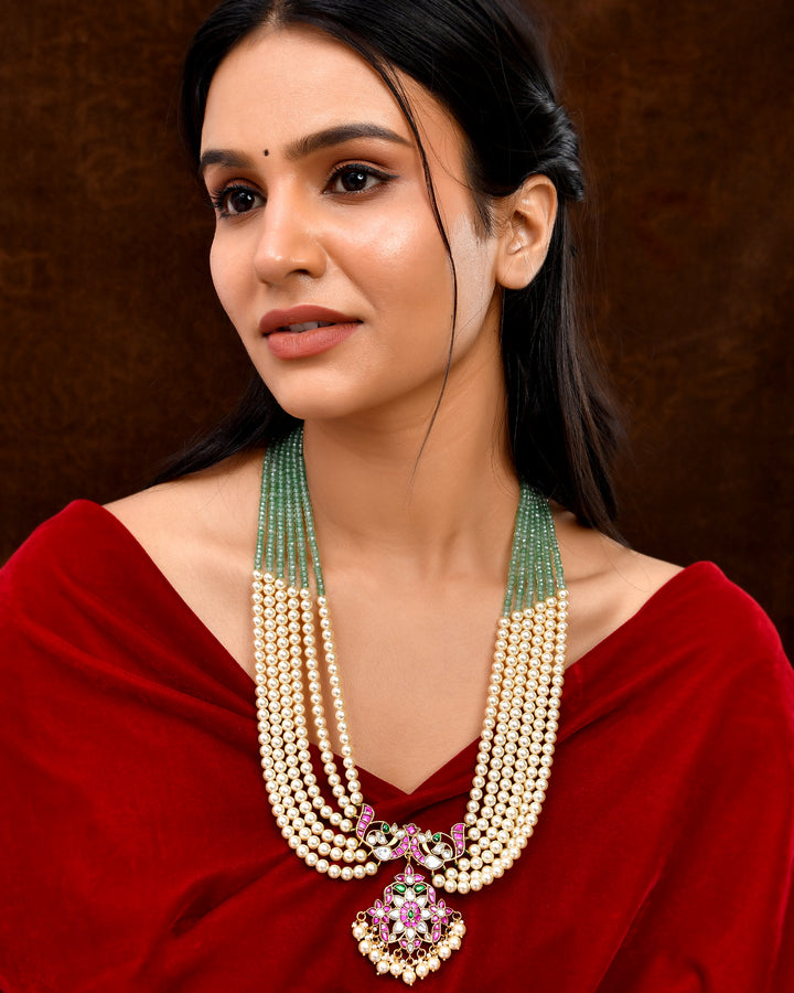 જડાઉ કુંદન લોન્ગ હારમ