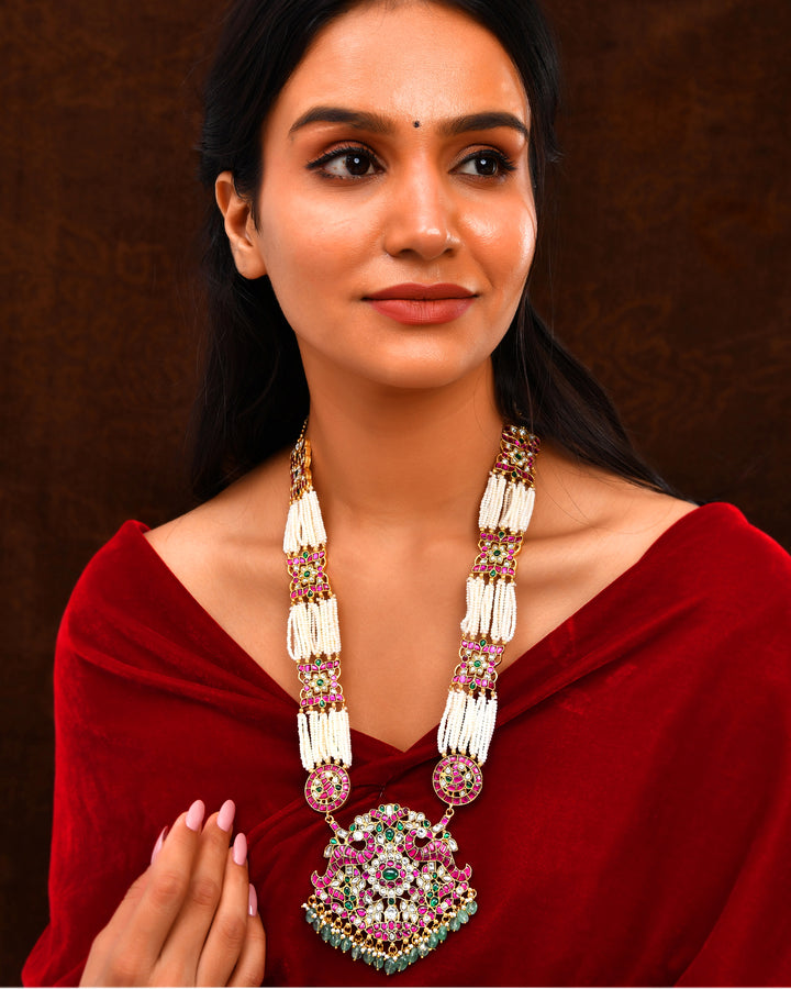 જડતર કુંદન લોંગ હારમ