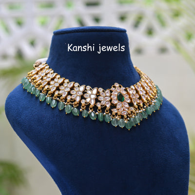 Mossanite chokar necklace