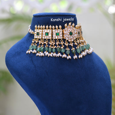Mossanite chokar necklace