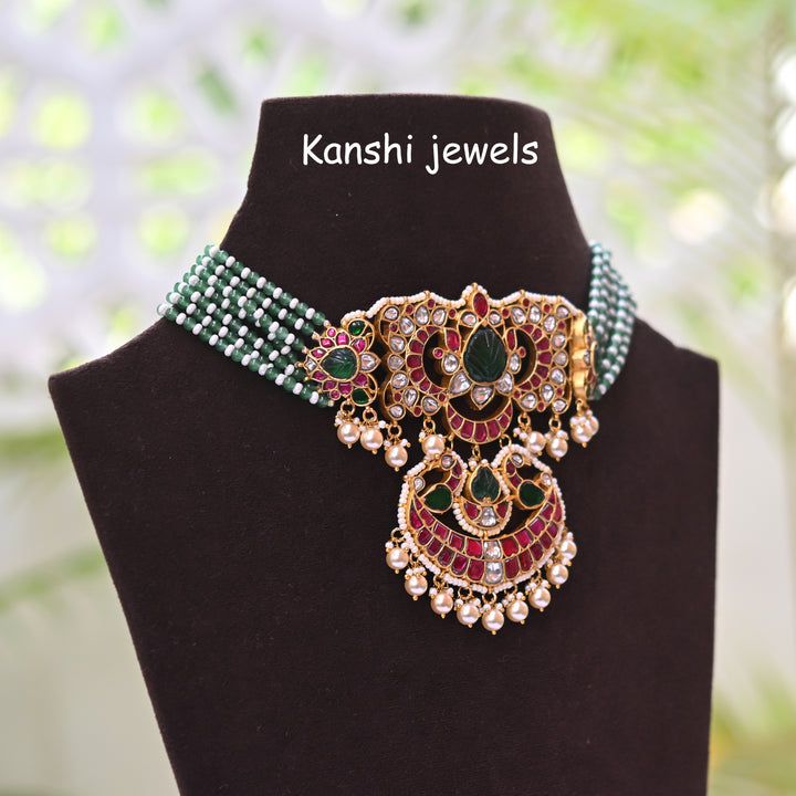 Kundan chokar necklace