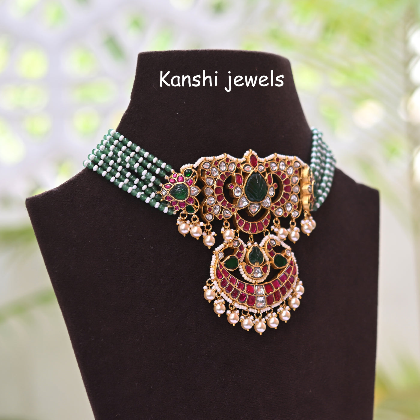 Kundan chokar necklace