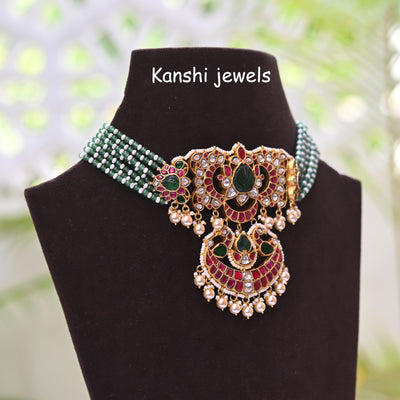 Kundan chokar necklace