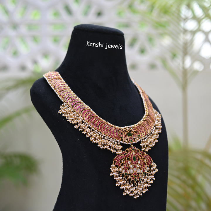 જડતર કુંદન લોંગ હારમ