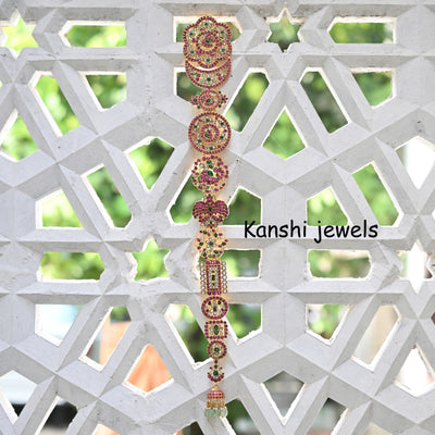Jadau kundan Hair choti