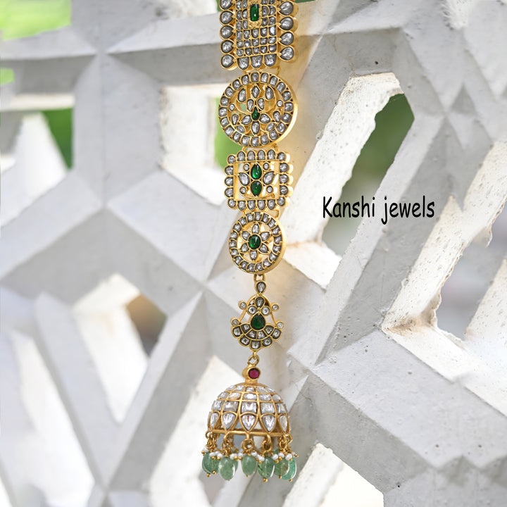 Jadau kundan Hair choti