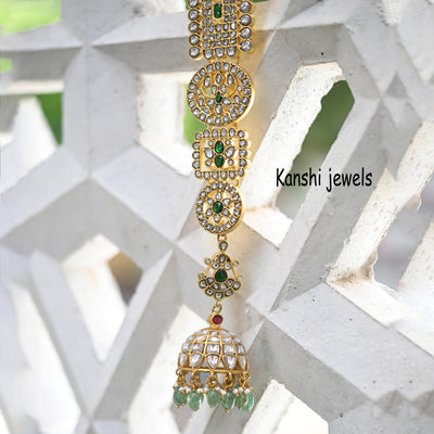 Jadau kundan Hair choti