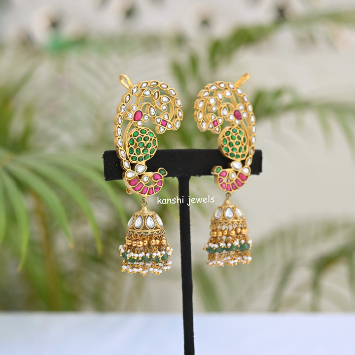 Jadau earcuff jhumkas
