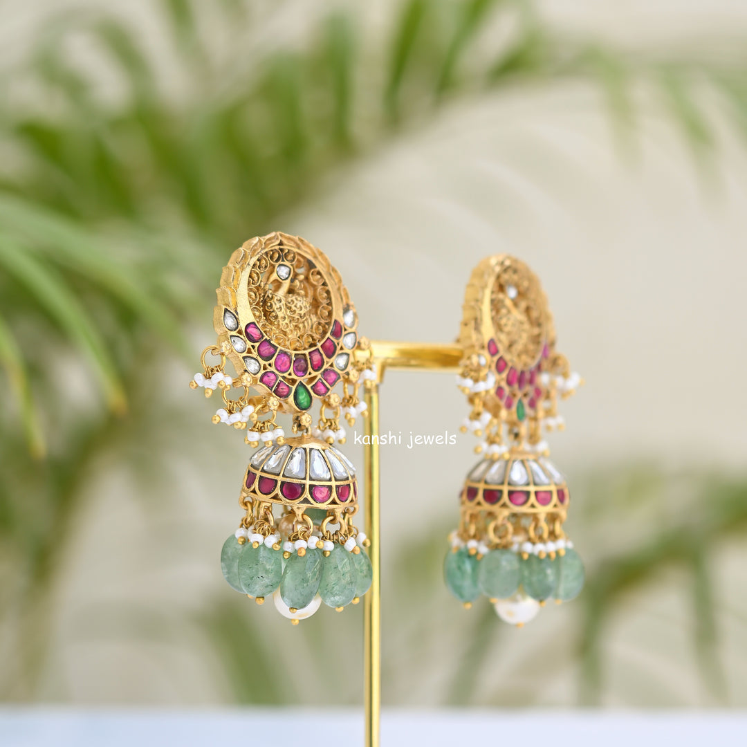 Jadau nakashi jhumkas