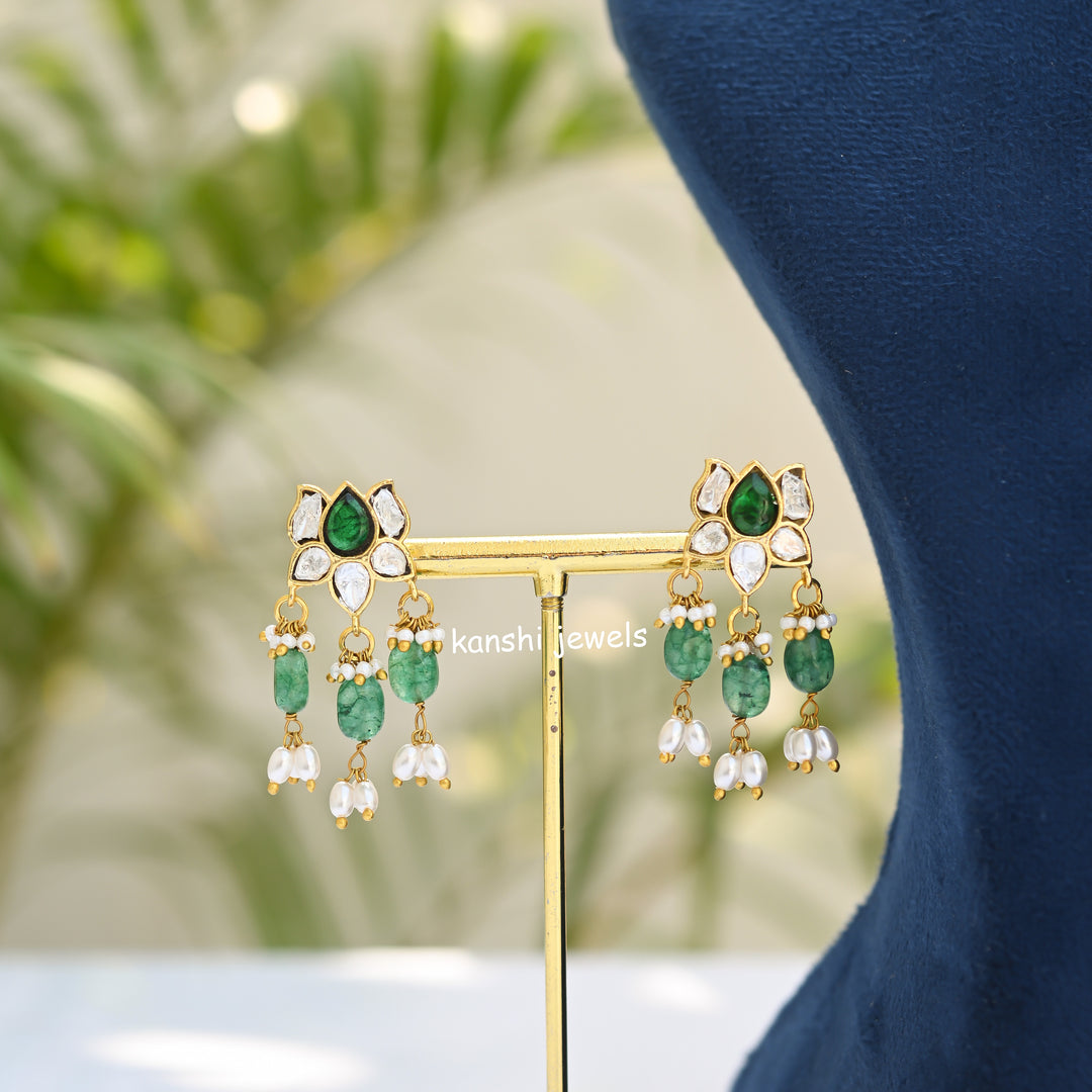 Mossanite necklace and earrings set
