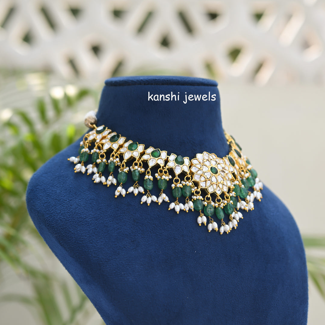 Mossanite necklace and earrings set