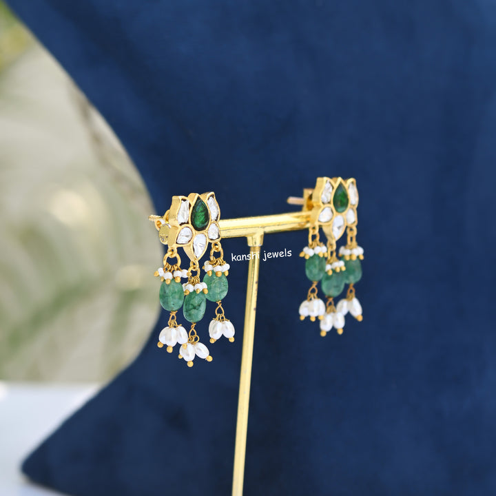 Mossanite necklace and earrings set