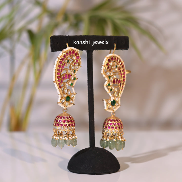 Jadau Earcuff Jhumkas