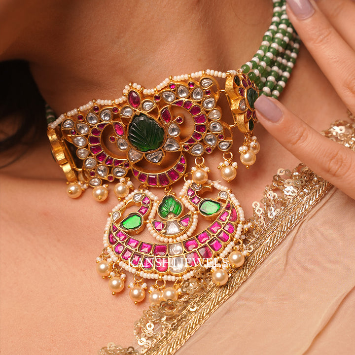 Kundan chokar necklace