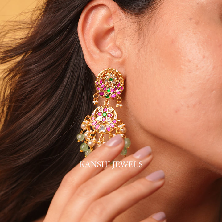 Jadau kundan earrings