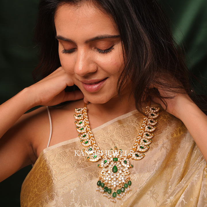 Mossanite mango necklace