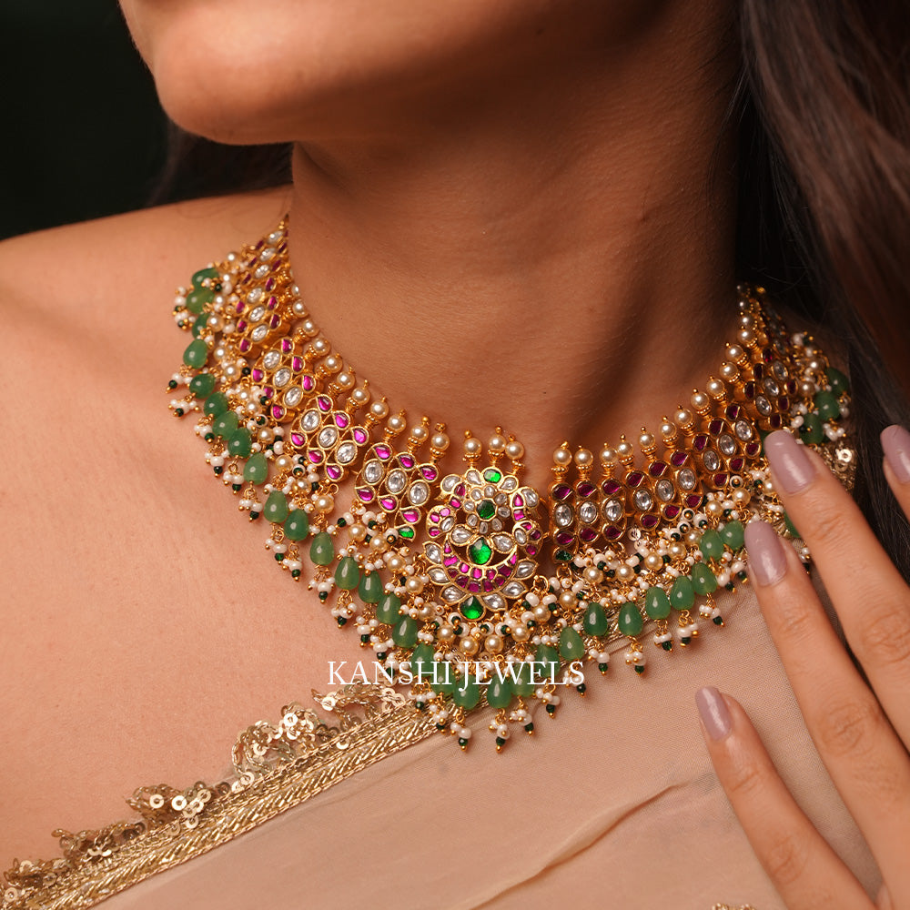 Jadau rani necklace
