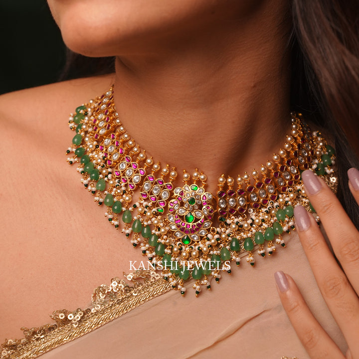 Jadau rani necklace