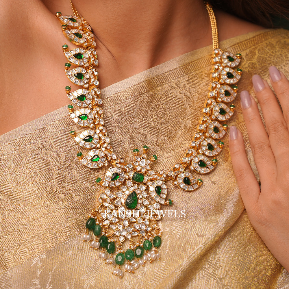 Mossanite mango necklace