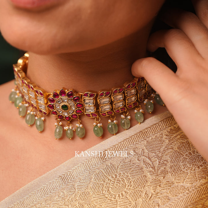 Jadau necklace chokar
