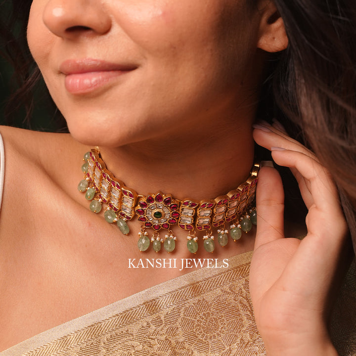 Jadau necklace chokar