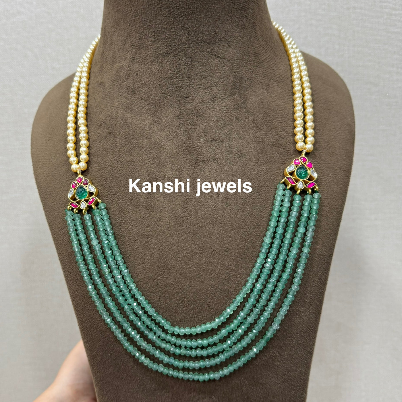 Jadau swaroski emerald haram