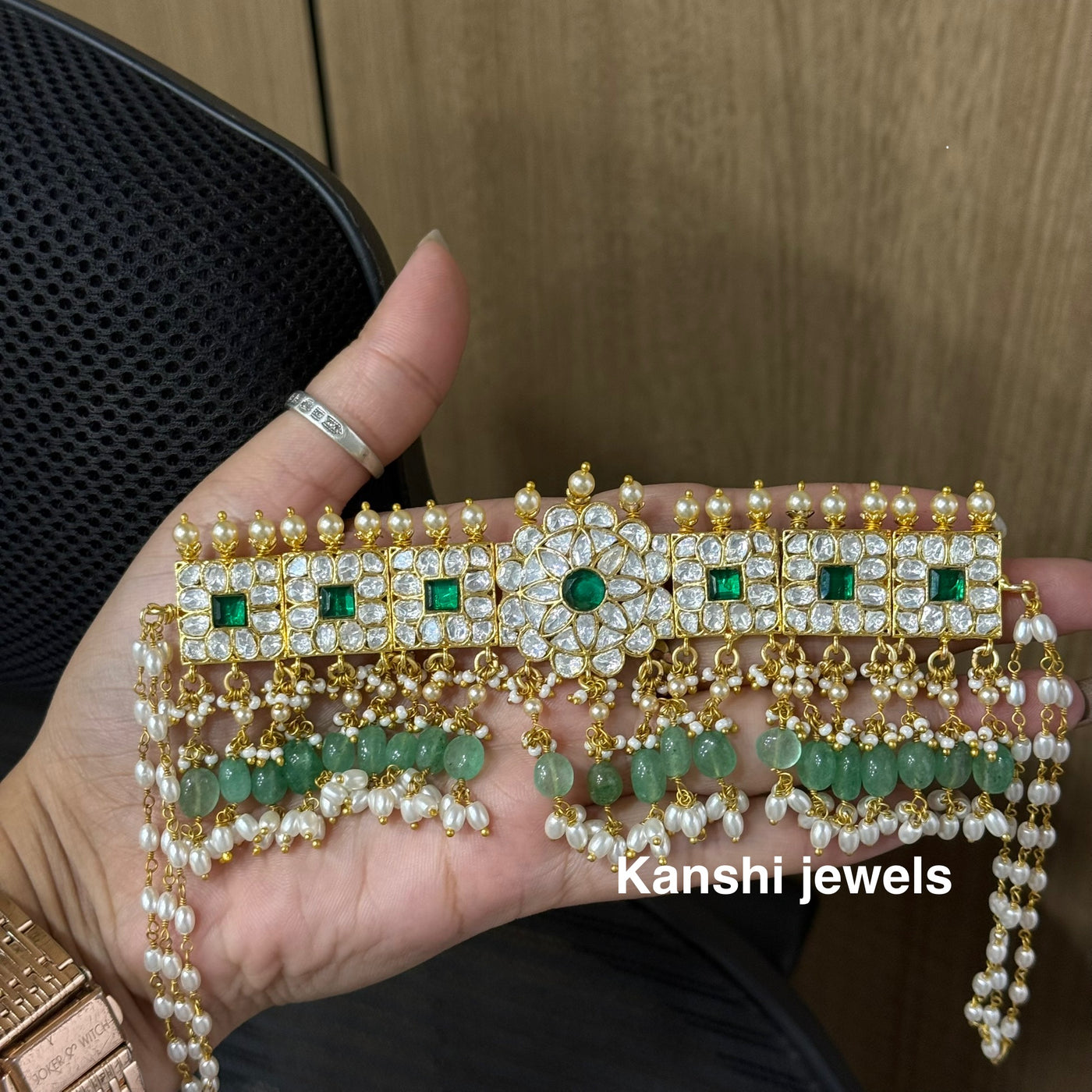 Mossanite chokar necklace