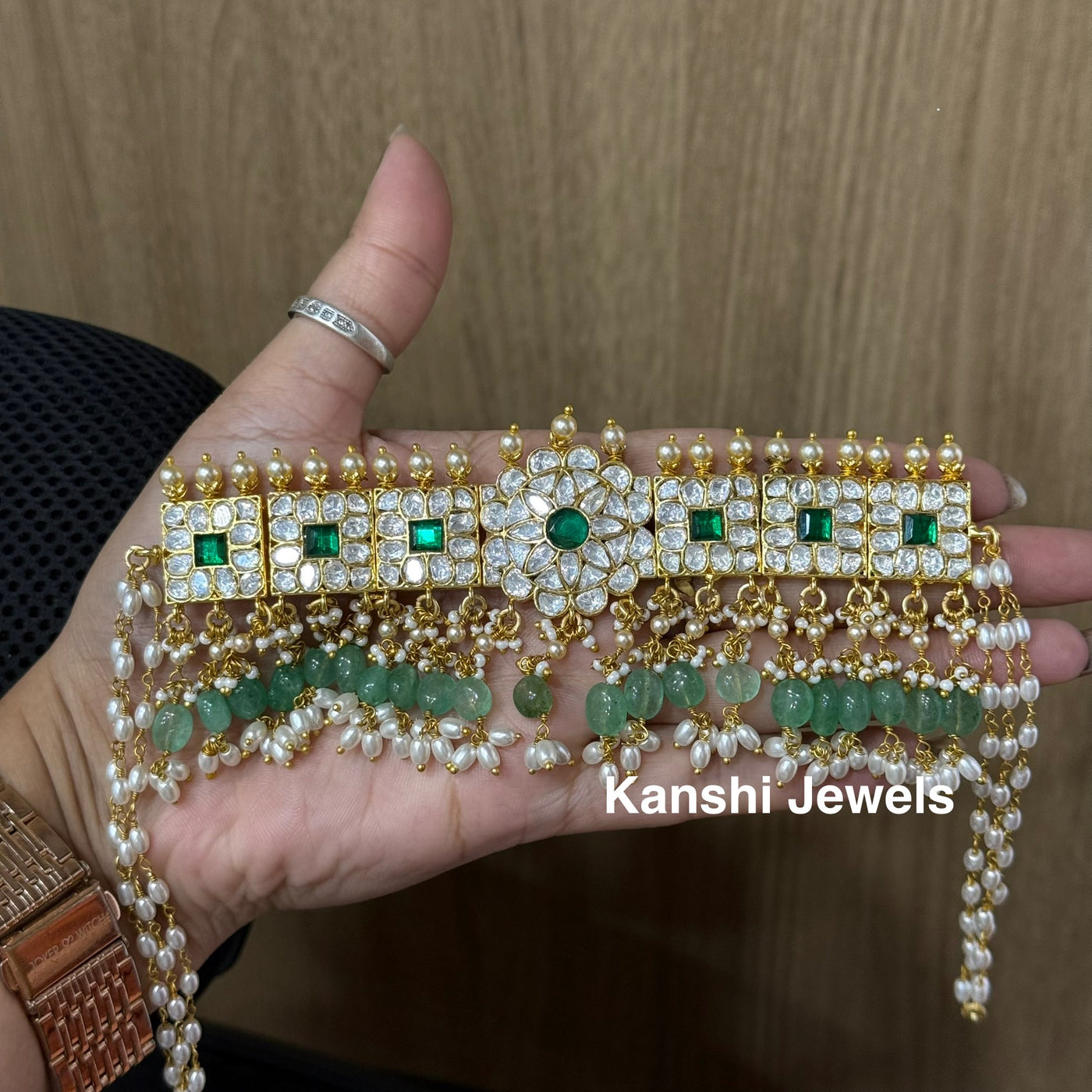 Mossanite chokar necklace