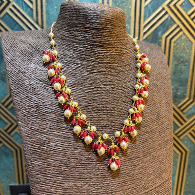 Coral Pearl Necklace