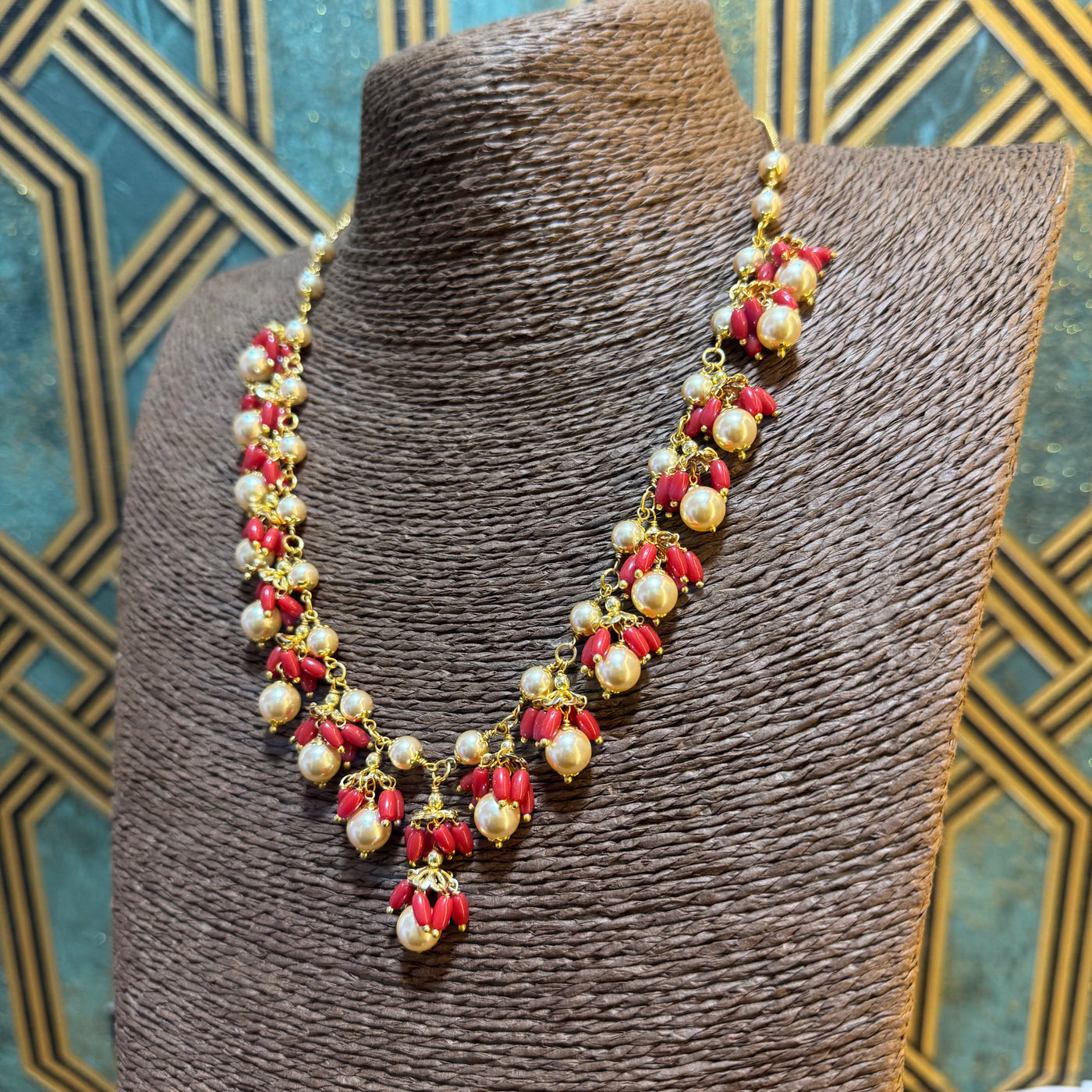 Coral Pearl Necklace