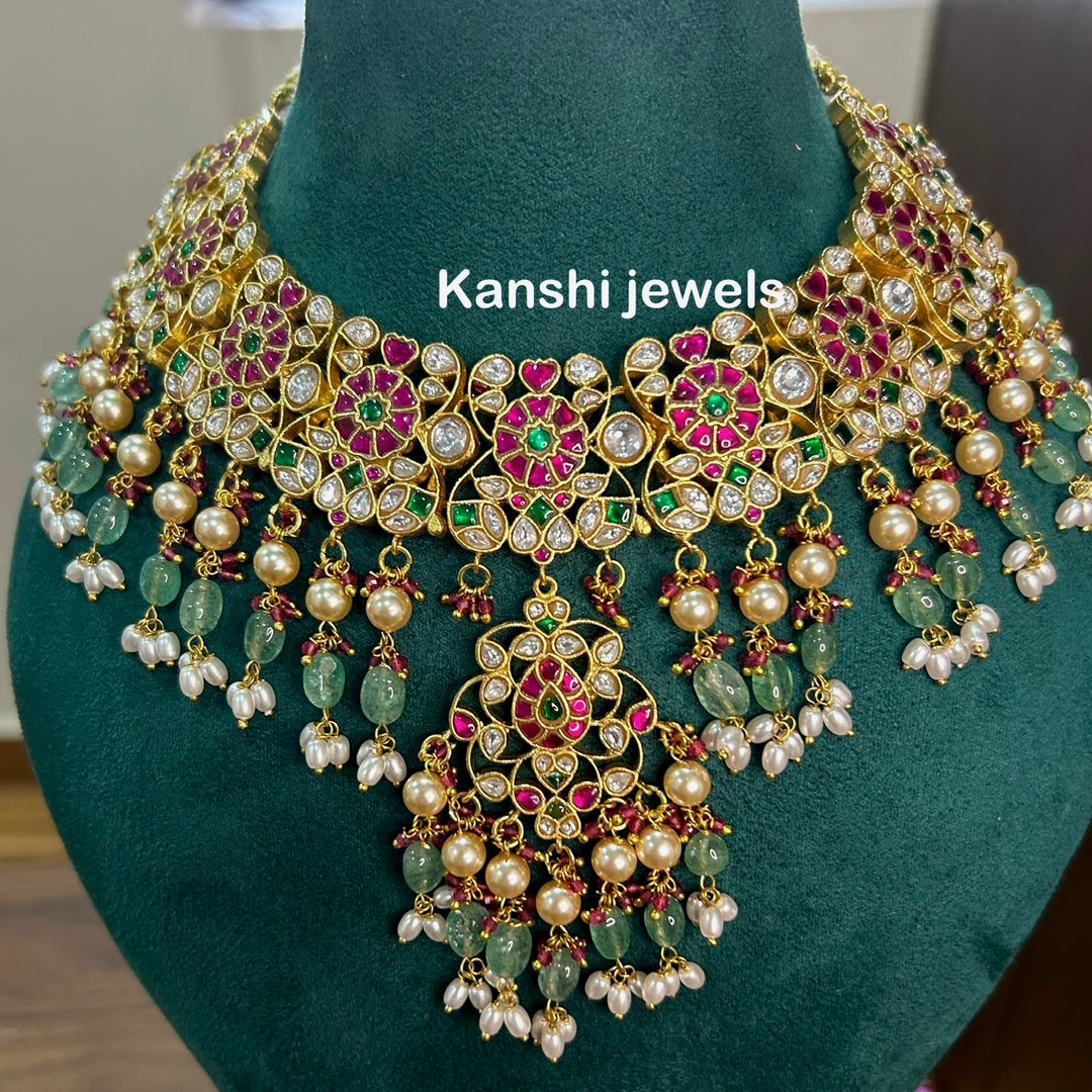 Kanshijewels , dulhan necklace , chokar necklace, kundan necklace, jadau necklace,  kanshi jewellery