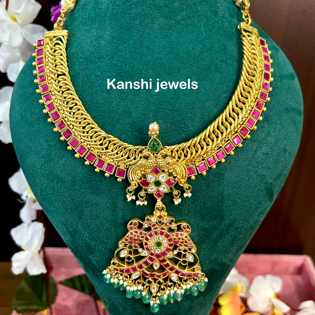 Kanshijewels , dulhan necklace , chokar necklace, kundan necklace, jadau necklace,  kanshi jewellery