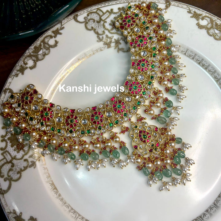 Kanshijewels , dulhan necklace , chokar necklace, kundan necklace, jadau necklace,  kanshi jewellery