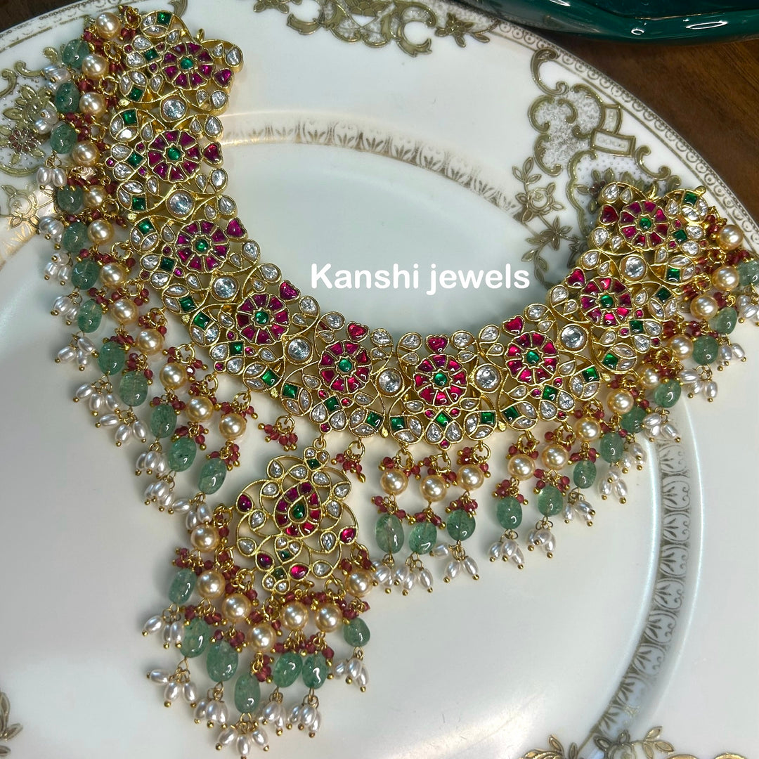 Kanshijewels , dulhan necklace , chokar necklace, kundan necklace, jadau necklace,  kanshi jewellery