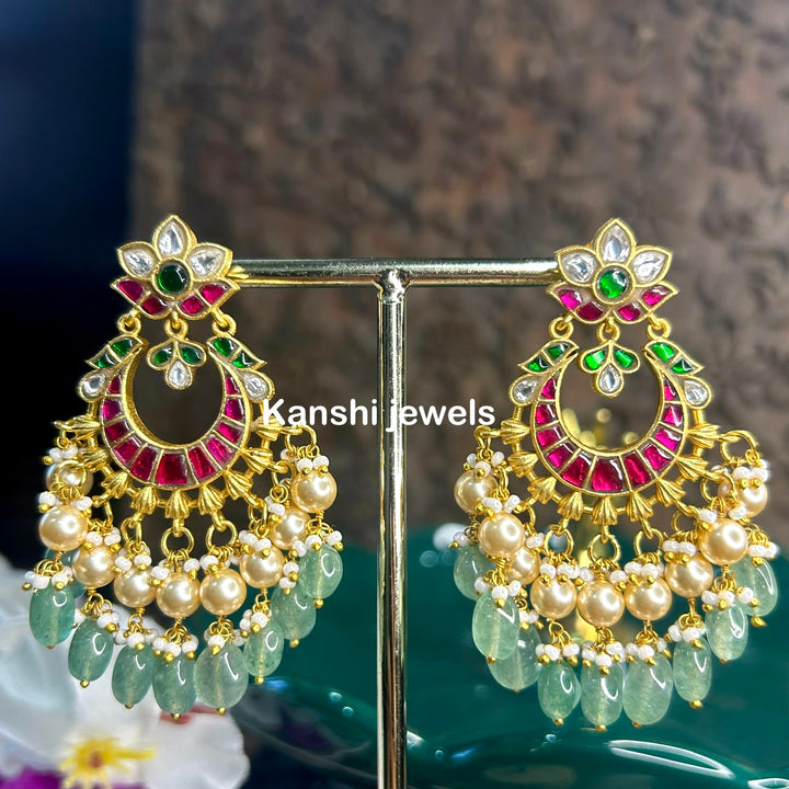 Jadau nakashi chandbali