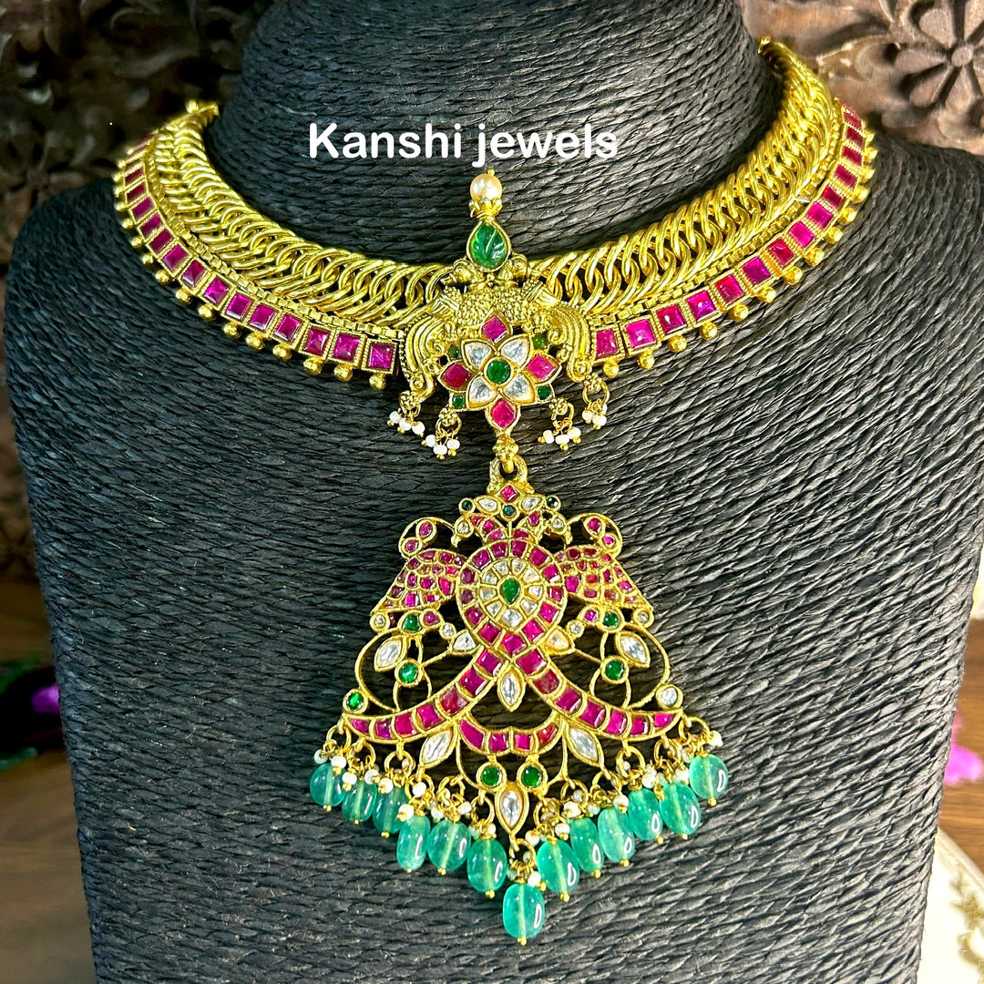 Kanshijewels , dulhan necklace , chokar necklace, kundan necklace, jadau necklace,  kanshi jewellery