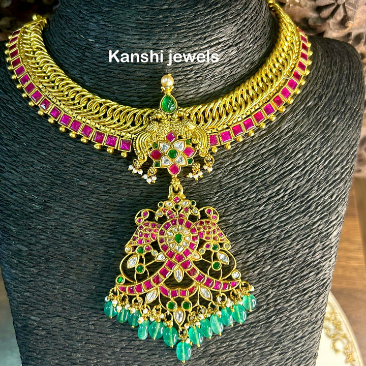 Kanshijewels , dulhan necklace , chokar necklace, kundan necklace, jadau necklace,  kanshi jewellery