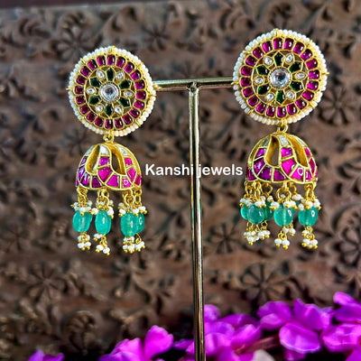 Jadau Kundan Jhumkas