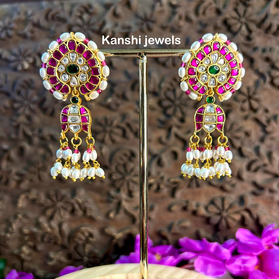 Rice pearls earrings
